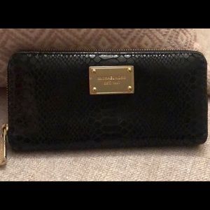 Michael Kors Black Snakeskin Wallet